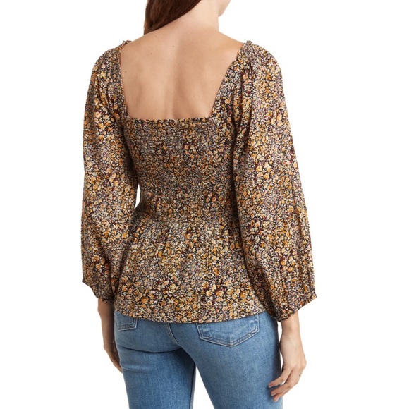 Madewell, Lucie floral Smocked Top - Picture 2 of 3